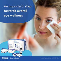 Bruder Hygienic Eyelid Care Kit packaging with all components