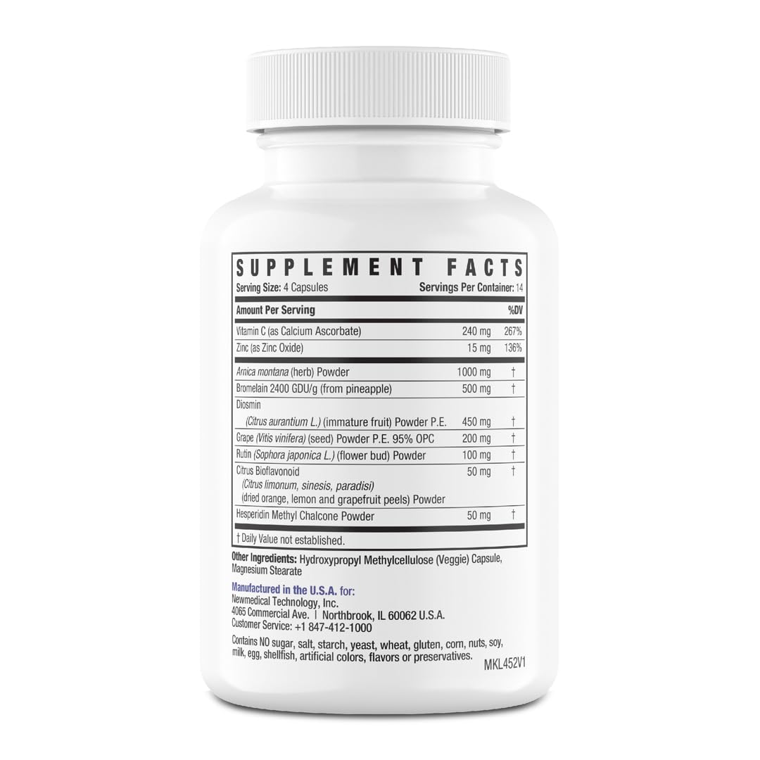 BruiseMD label closeup reveals dosage directions for adults.