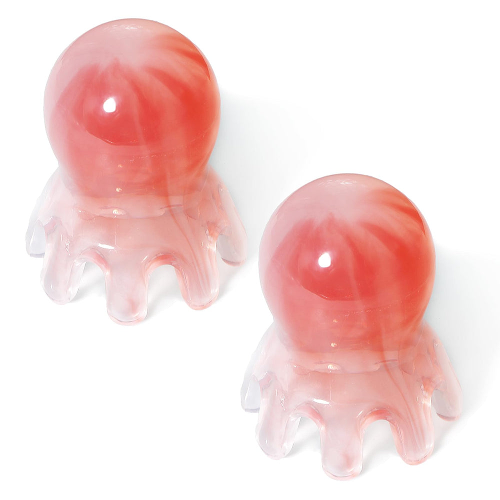 Bruislard Octopus Head Massager Pink 2-Pack soothes scalp tension.