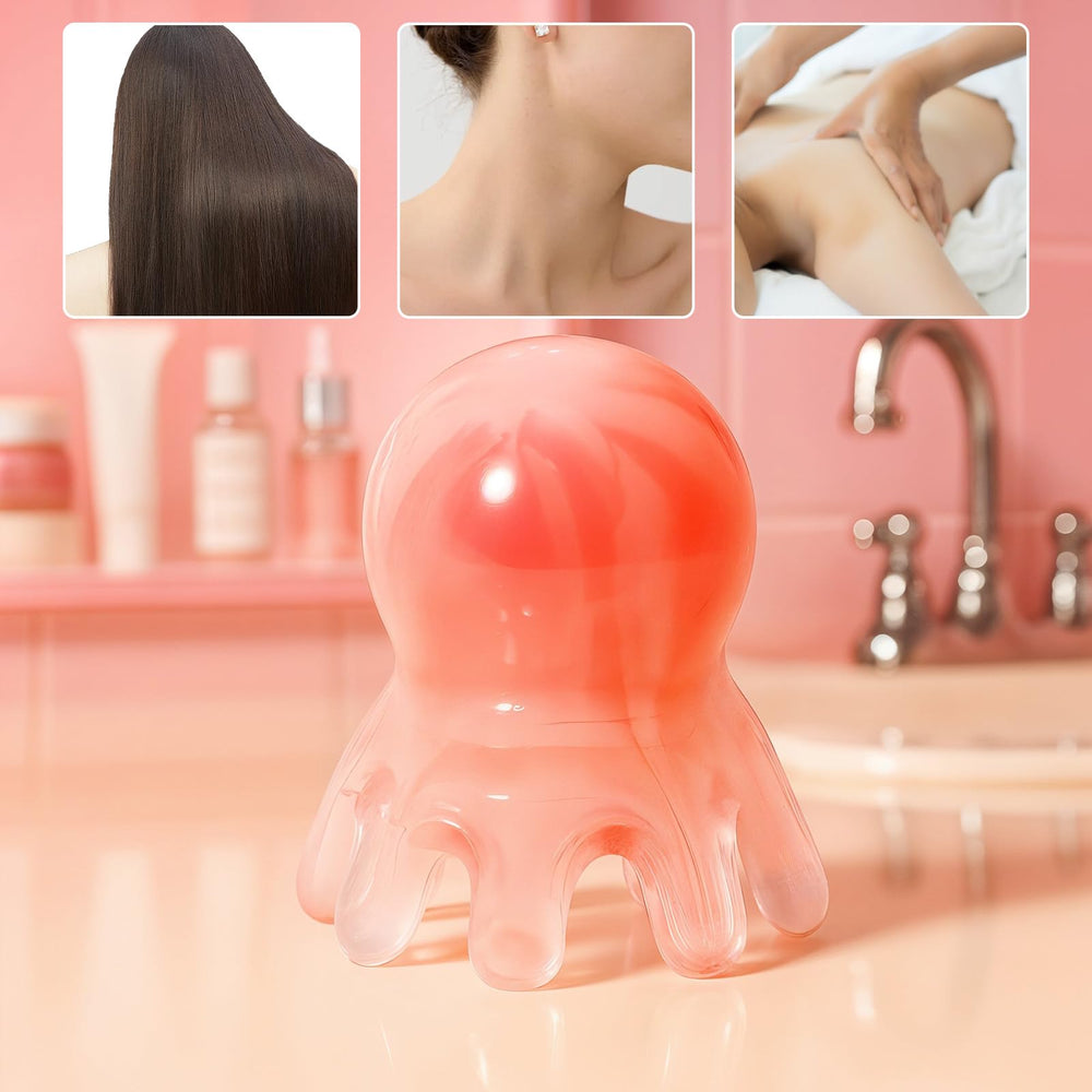 Bruislard Scalp Massager Pink triggers points for relaxation.