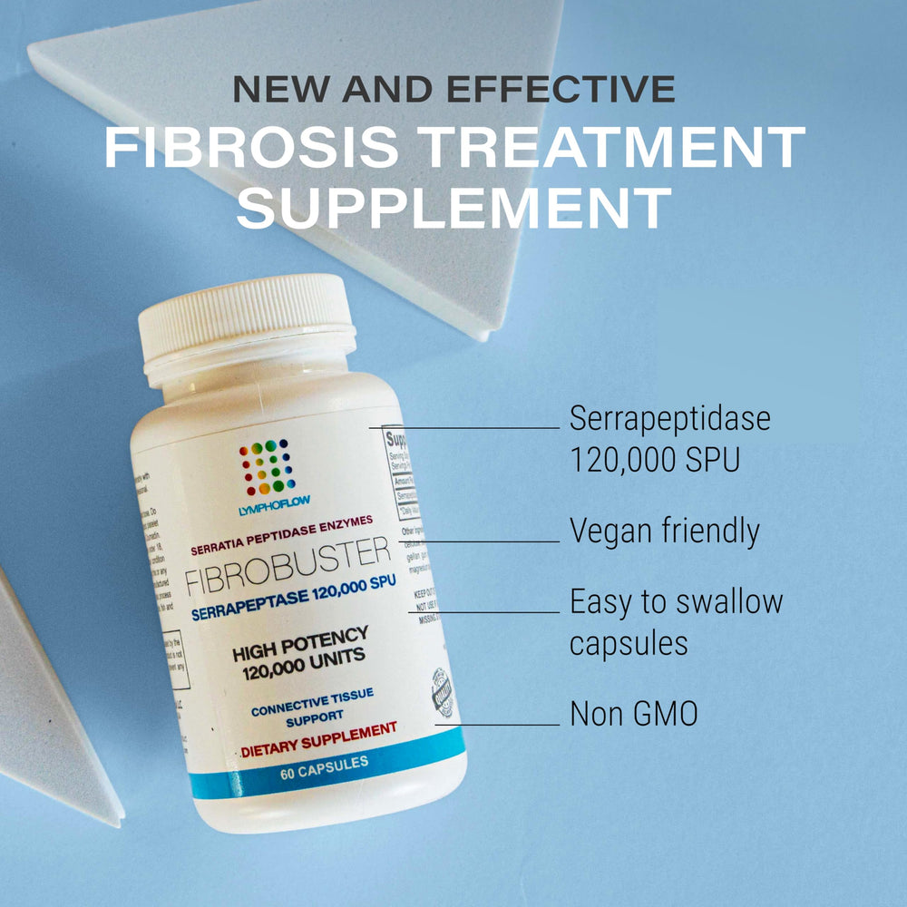 Bruizex FibroBuster label detail showing 120,000 SPU potency.
