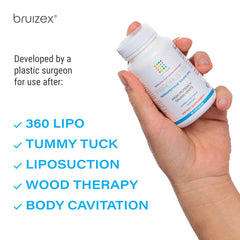 Bruizex FibroBuster packaging box with product line and usage guidance.