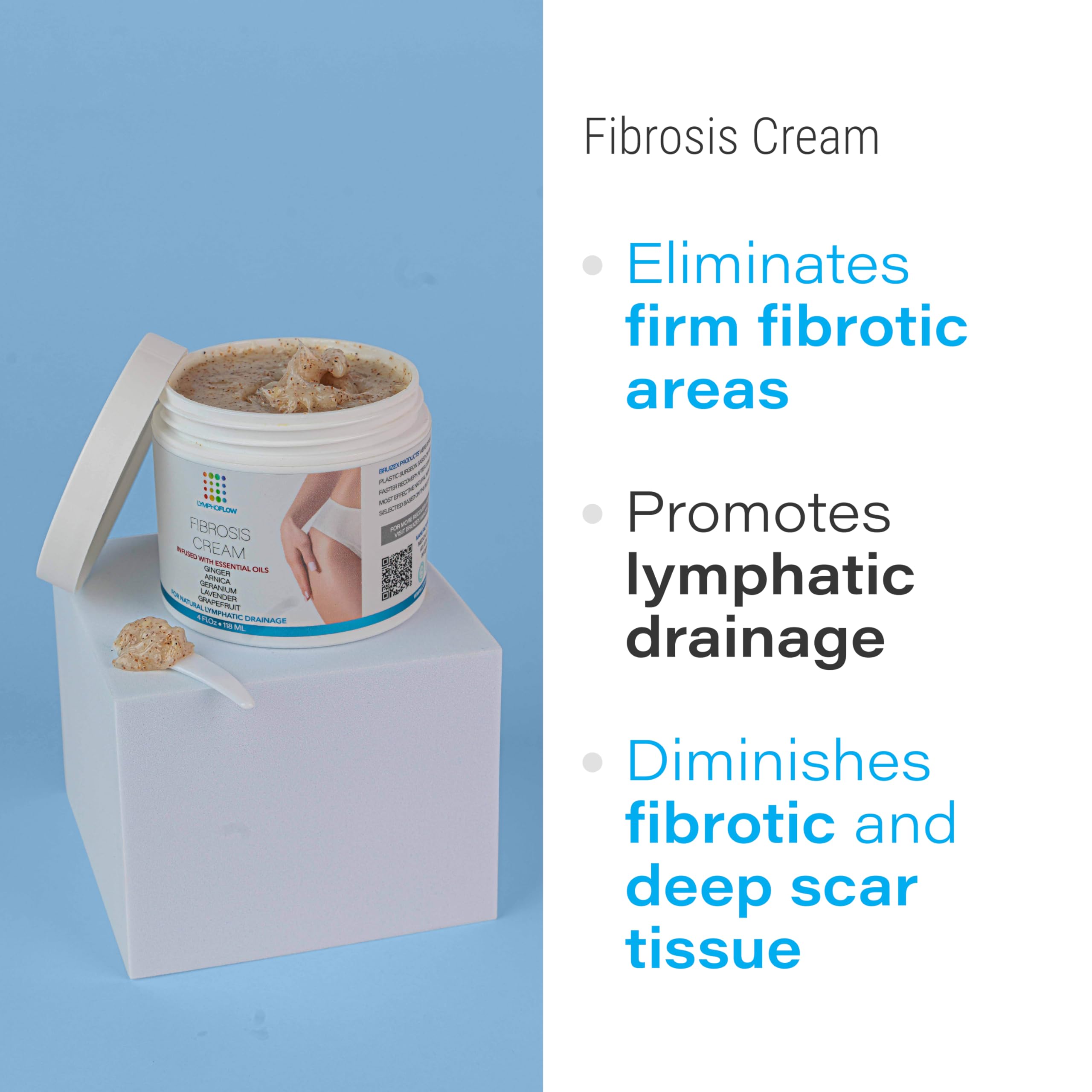 Close-up of cream texture demonstrating rich, soothing formula for abdomen area