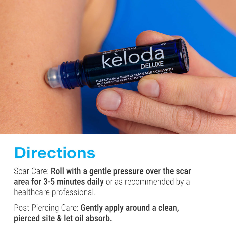 Bruizex Keloda Deluxe application scene shows simple daily scar care routine.
