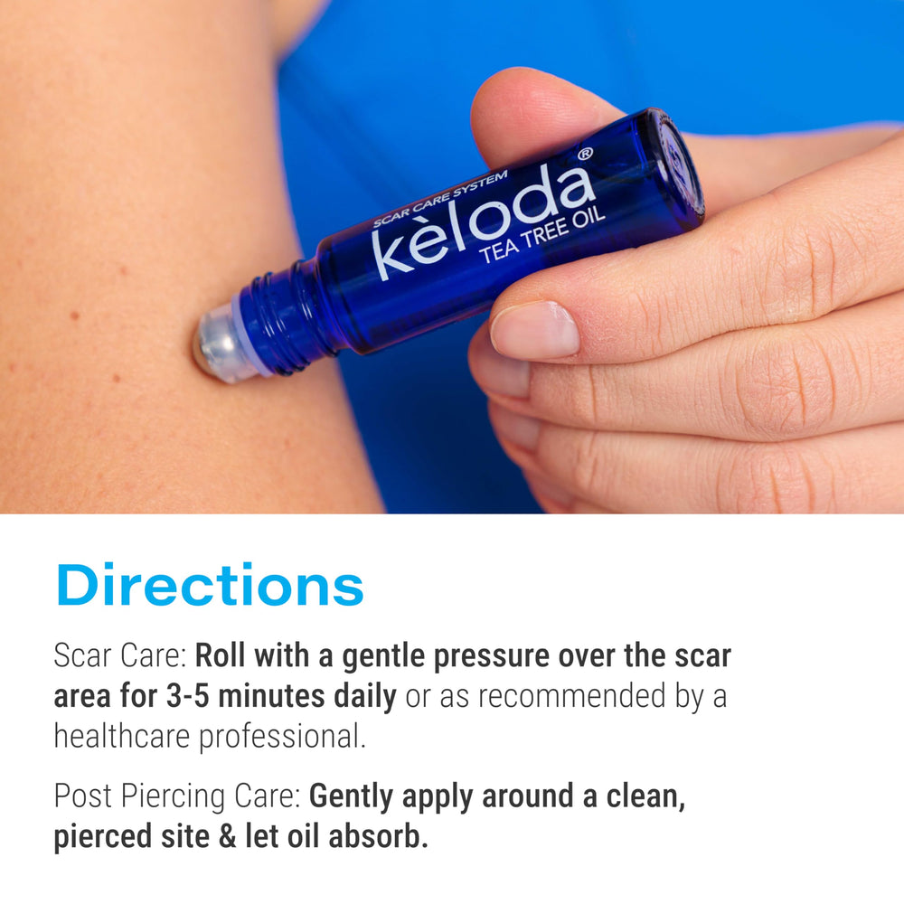 Bruizex Keloda piercing care area with soothing massager touch.