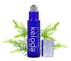 Bruizex Keloda scar care roller applying gentle pressure for smoother scar texture.