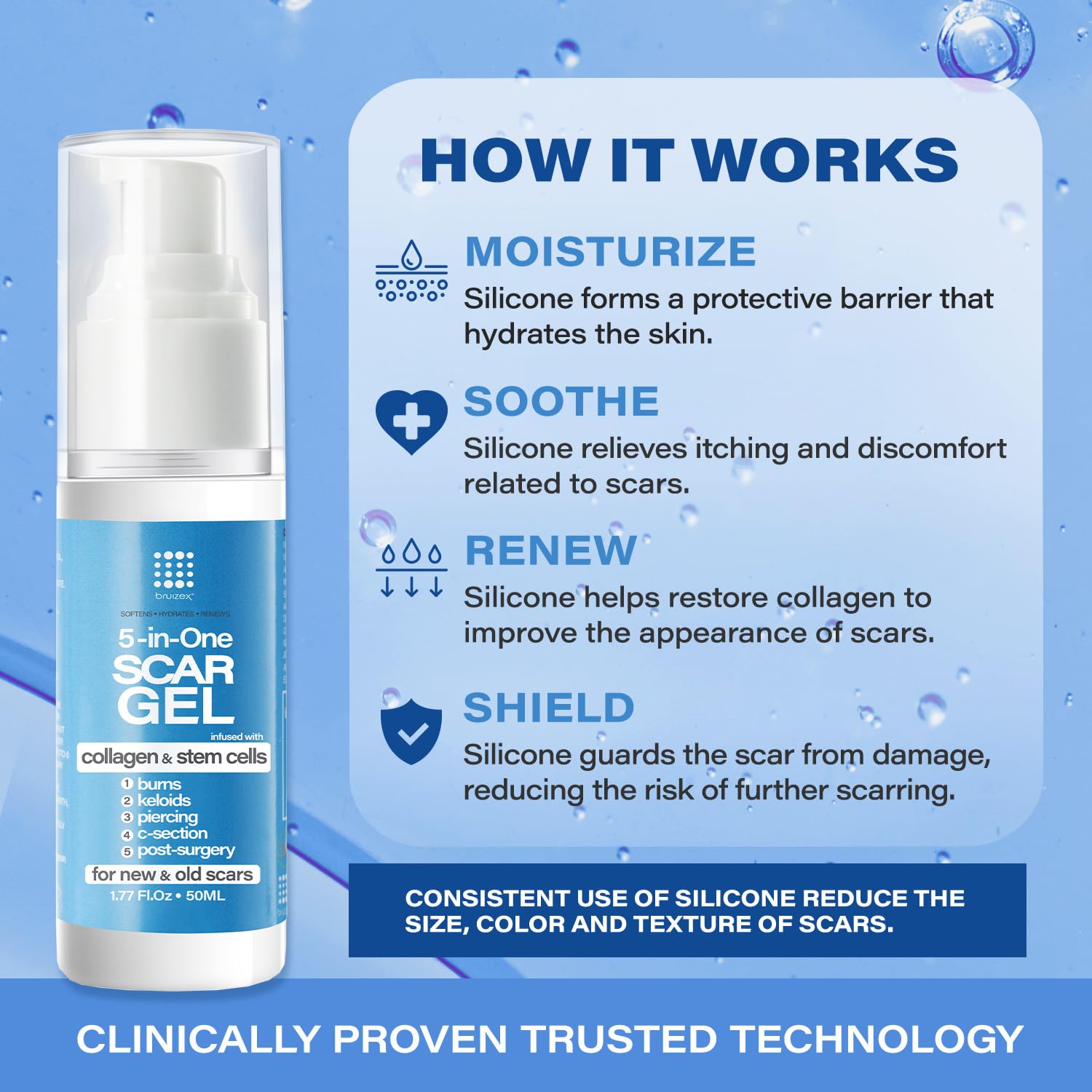 Bruizex keloid and scar improvement cream targets raised texture