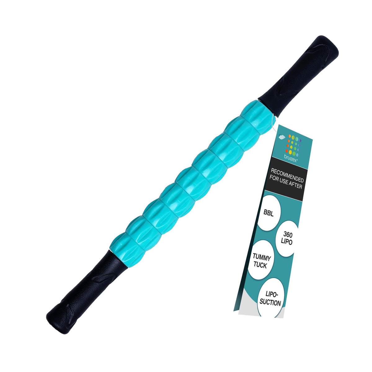 Bruizex Lymphatic Drainage Roller over abdomen for post-op support