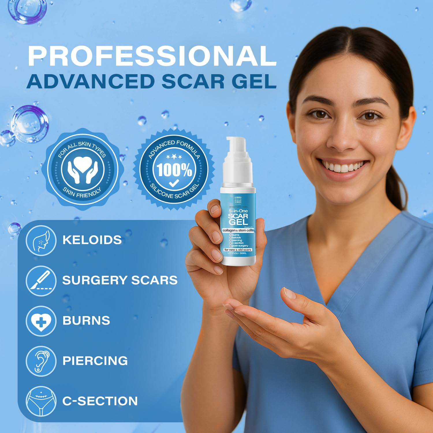 Bruizex silicone barrier scar treatment highlighting protective barrier soothing tissue