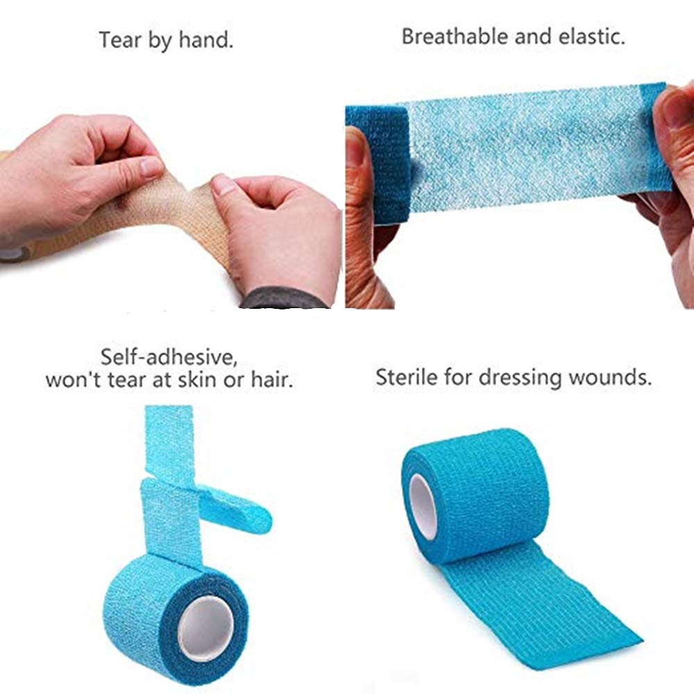 BS FEEL wrap secures bandages on ankles, wrists, knees for versatile use.