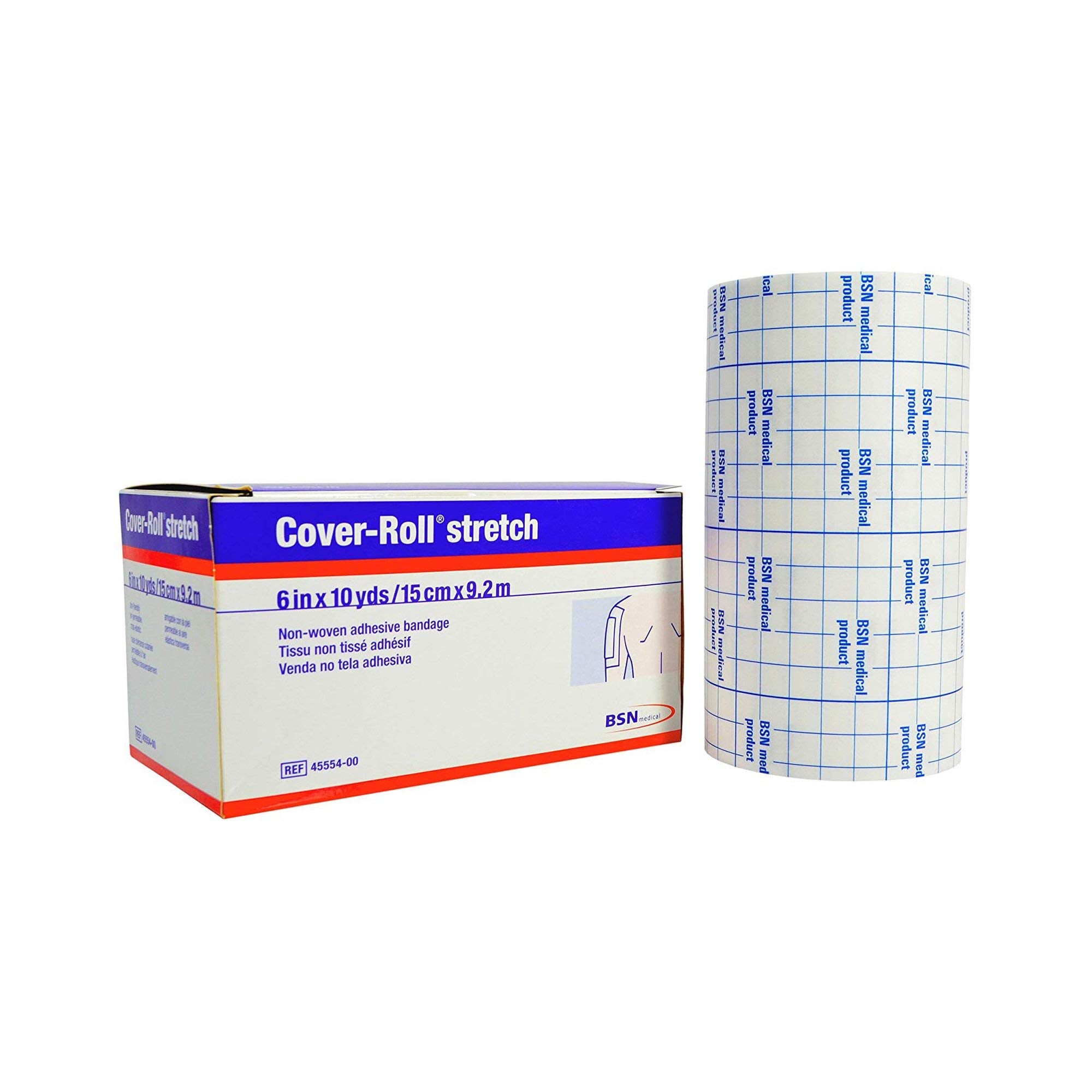BSN Cover-Roll Stretch 6in dressing with gridlines for easy sizing and secure fixation