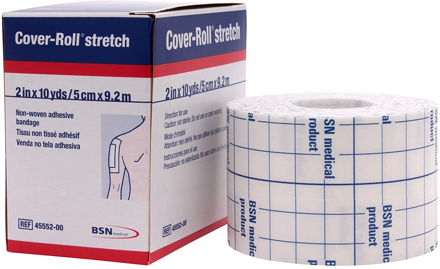 BSN Medical Cover-Roll Stretch Bandage packaging shows compact design for travel-ready care.