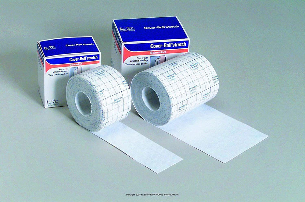 BSN Medical Cover-Roll Stretch Bandage on leg shows breathable, lightweight protection.