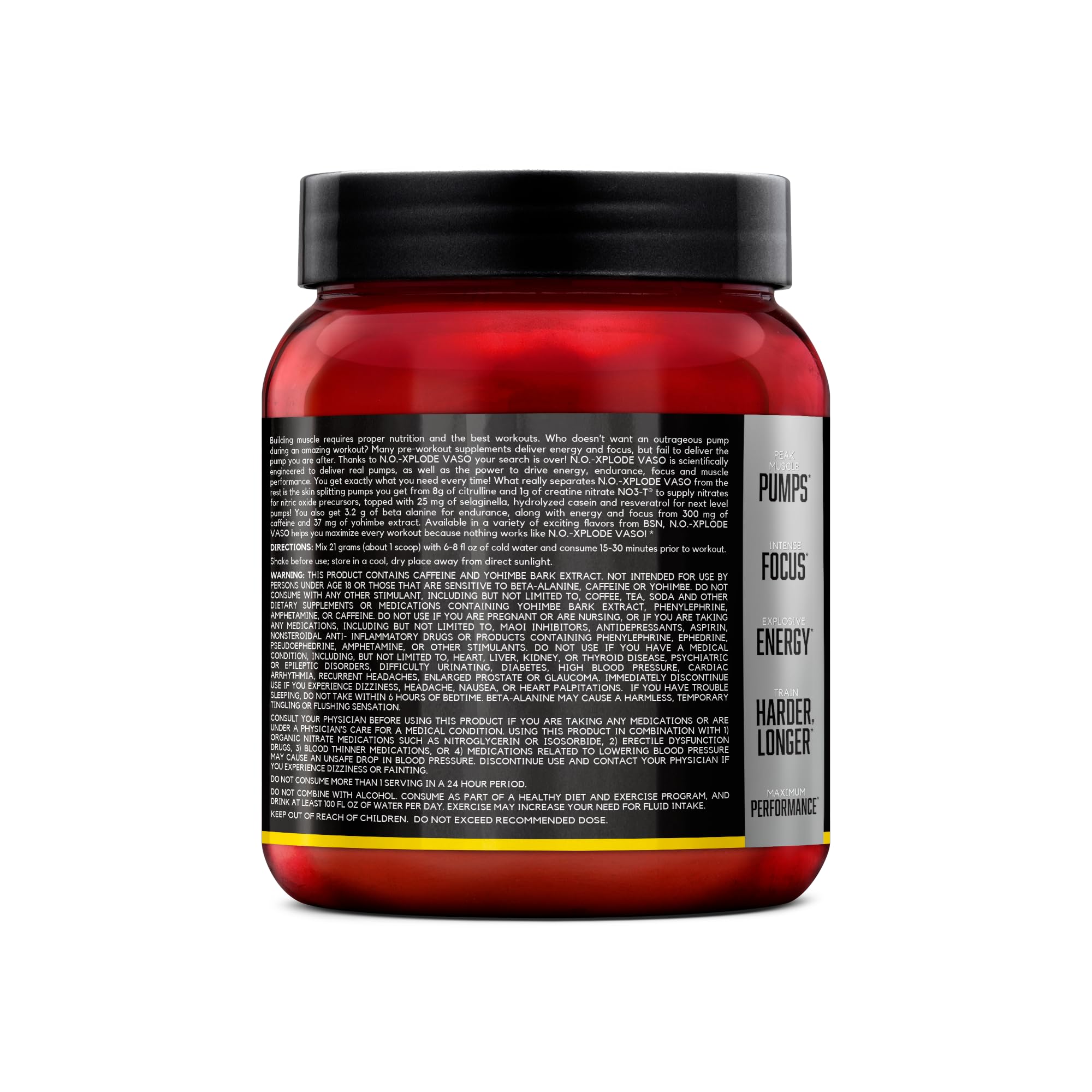 BSN N.O.-XPLODE Vaso jar stores 24 servings neatly