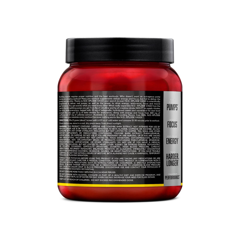 BSN N.O.-XPLODE Vaso jar stores 24 servings neatly