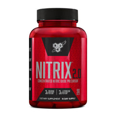 BSN Nitrix 2.0 bottle ready for daily nitric oxide support during workouts