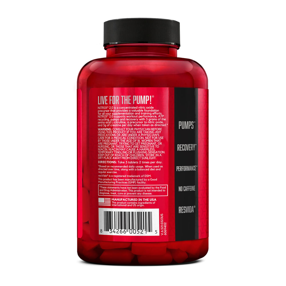 BSN NITRIX 2.0 packaging and bottle on shelf
