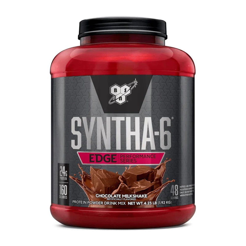 BSN SynthA-6 Edge protein matrix graphic explains diverse sources for steady amino acids.