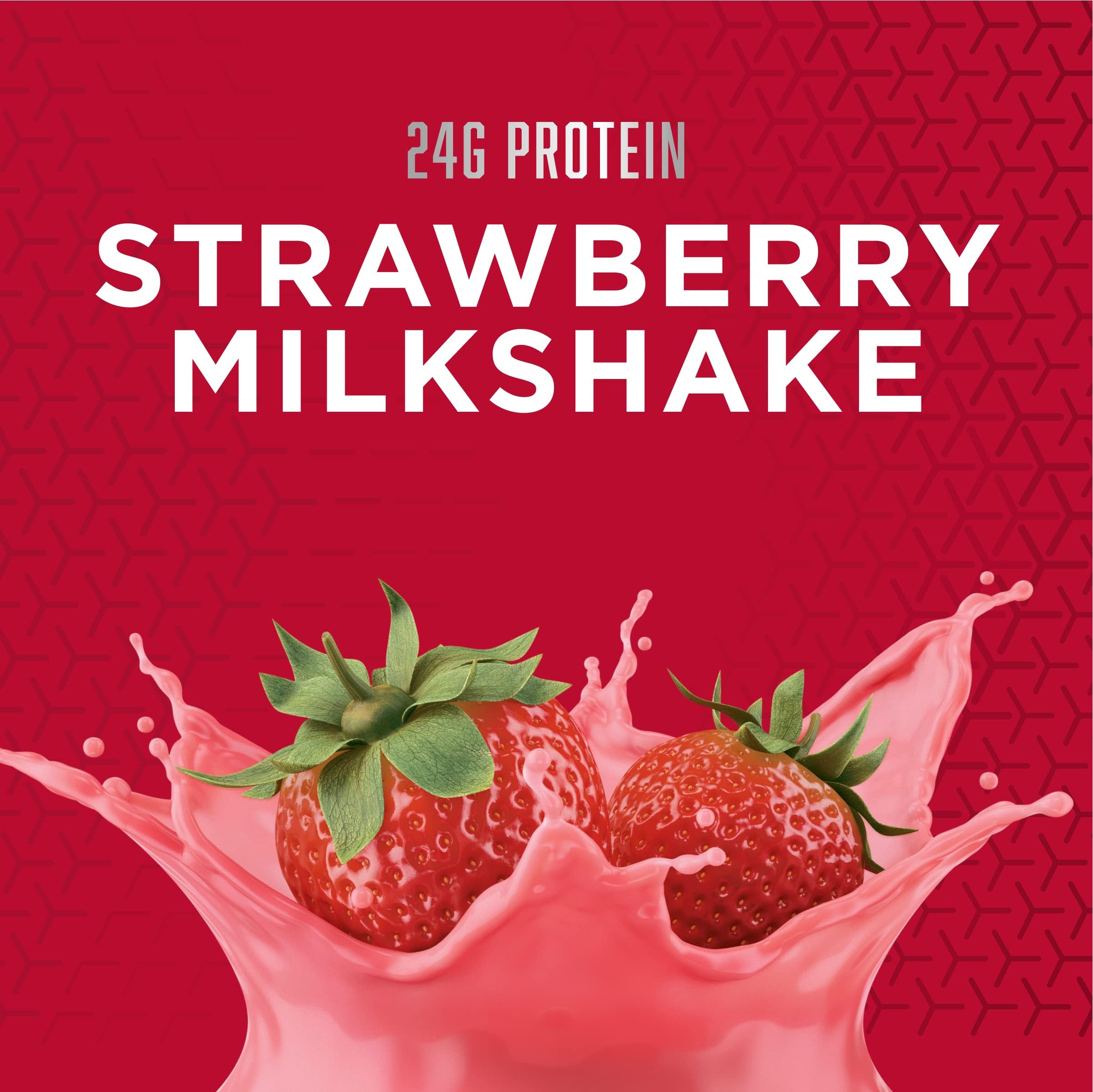 BSN SYNTHA-6 Edge strawberry milkshake glass ready to sip after training.