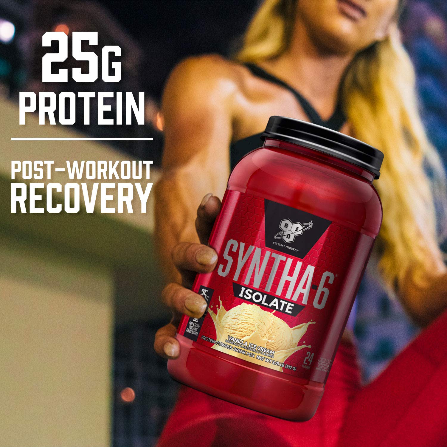 BSN SYNTHA-6 Isolate shaker bottle ready for on-the-go protein