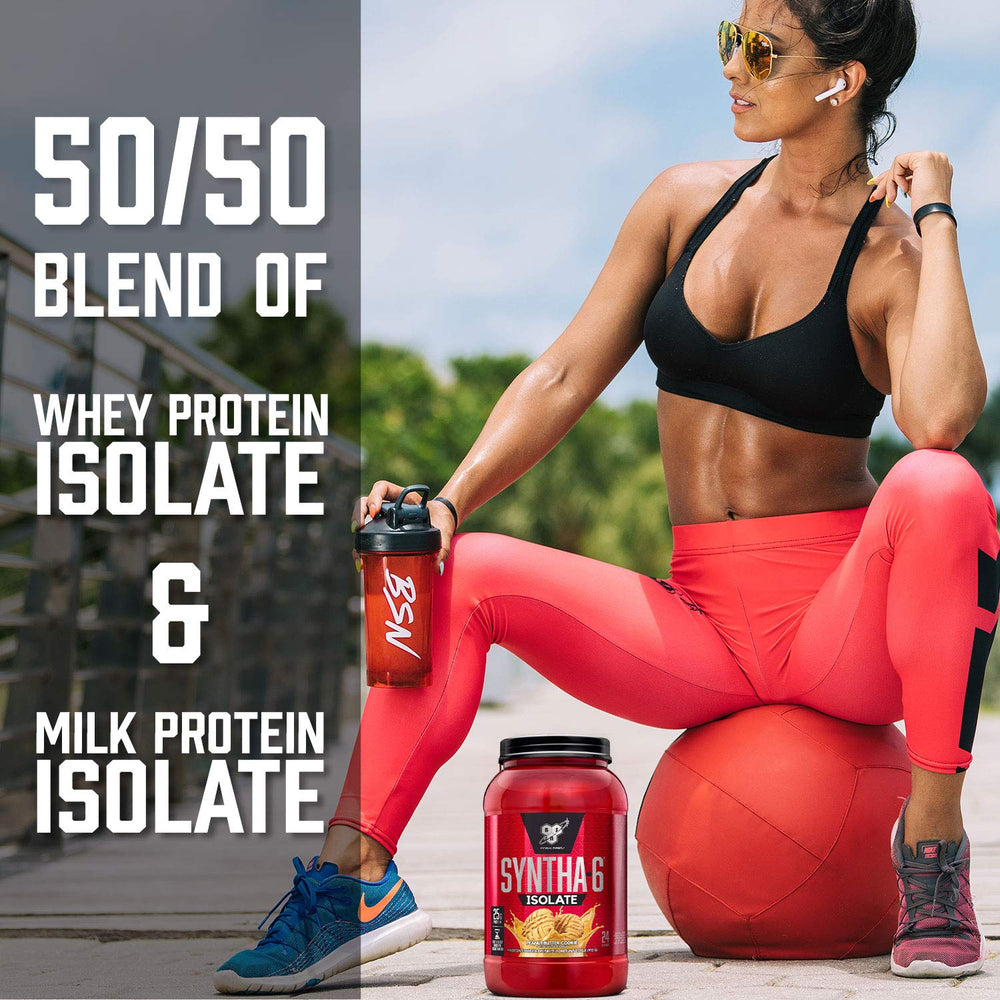 Creamy BSN SYNTHA-6 Isolate shake close-up with rich texture