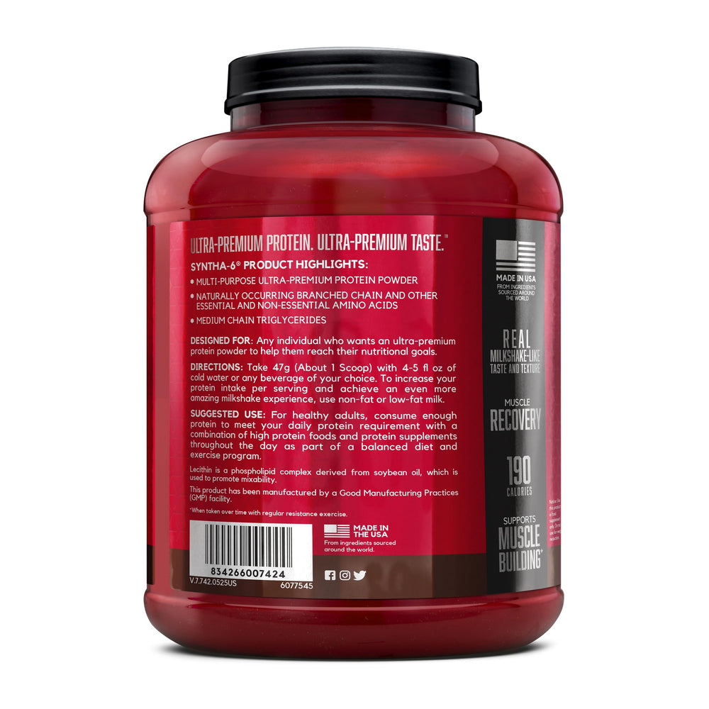 BSN SYNTHA-6 post-workout scene, shake after training.