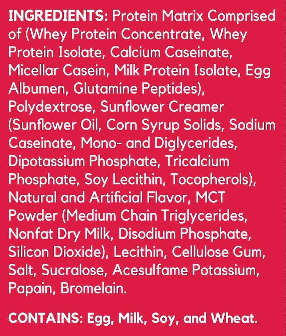 BSN SYNTHA-6 tub on kitchen counter for quick shakes.