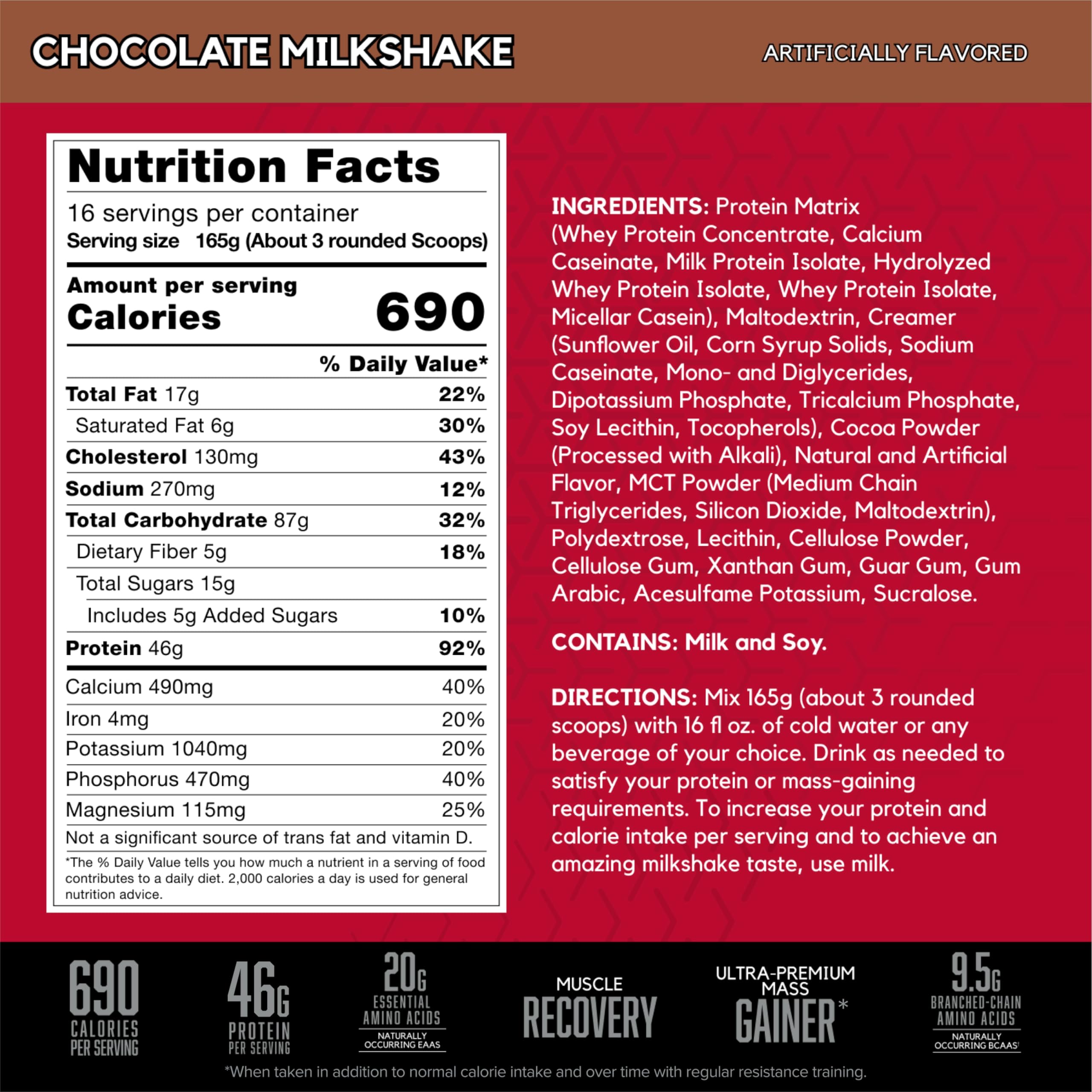Creamy shake being poured to show BSN TRUE-MASS smooth texture.