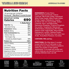 BSN TRUE-MASS nutrition facts label highlighting 700 calories per serving