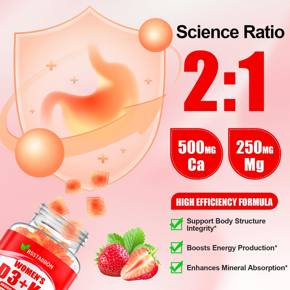 Serving suggestion: two BSSTABBON gummies daily for balanced wellness