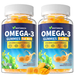 BSSTABBON Omega-3 Gummies bottle front displaying vegan EPA and DHA for daily support