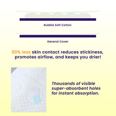 BST heavy-flow overnight pads with wings curved design demonstrates flexible security.