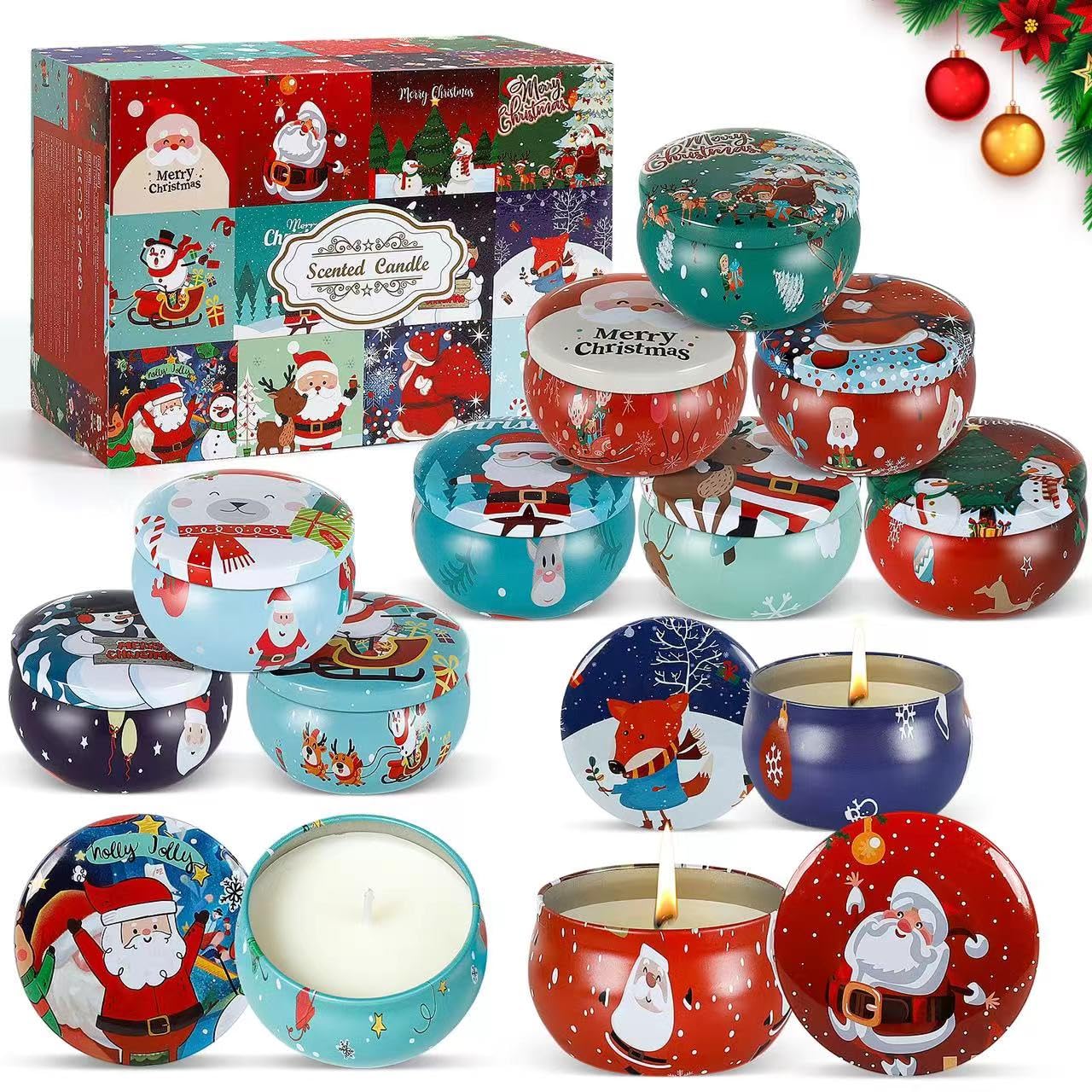 Bszatan Christmas candles gift box ready for gifting and festive ambiance