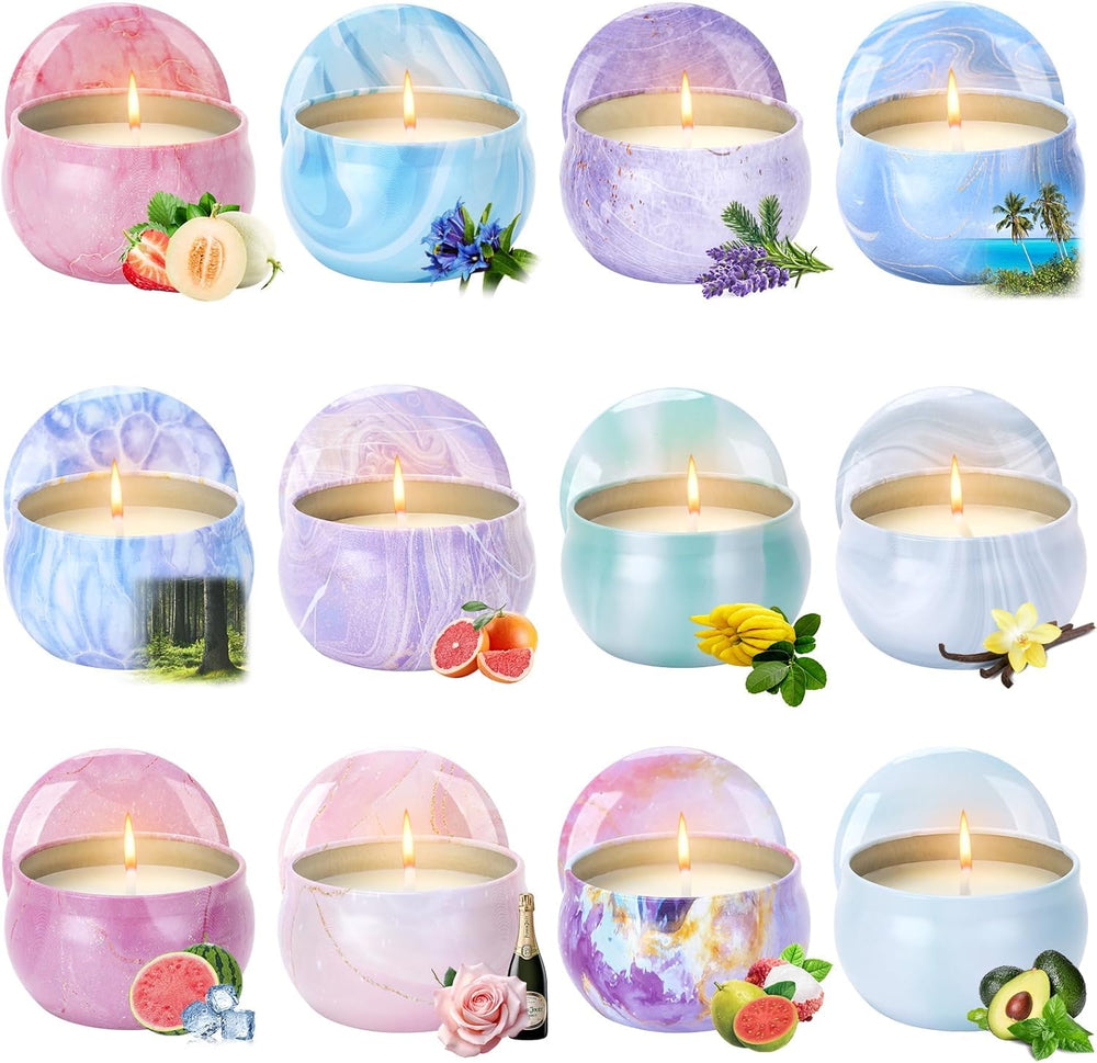 Bszatan Scented Candles Gift Set 12-pack for a cozy, welcoming home
