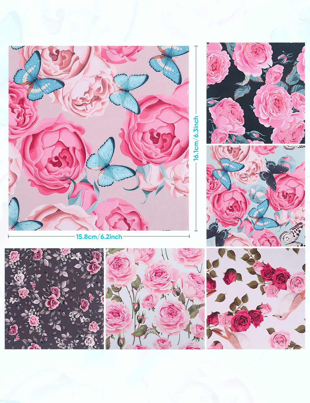 BszykzDXI floral leaf pattern cloth ideal for on-the-go lens cleaning.