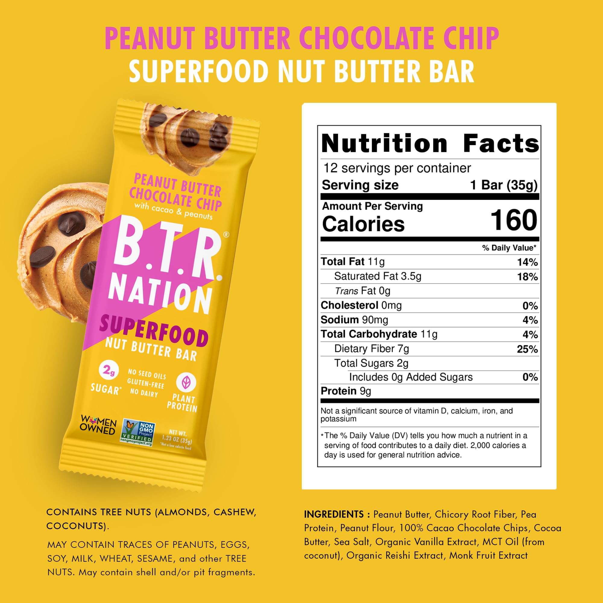 B.T.R. Nation Bliss bar wrapped for convenient on-the-go nourishment.