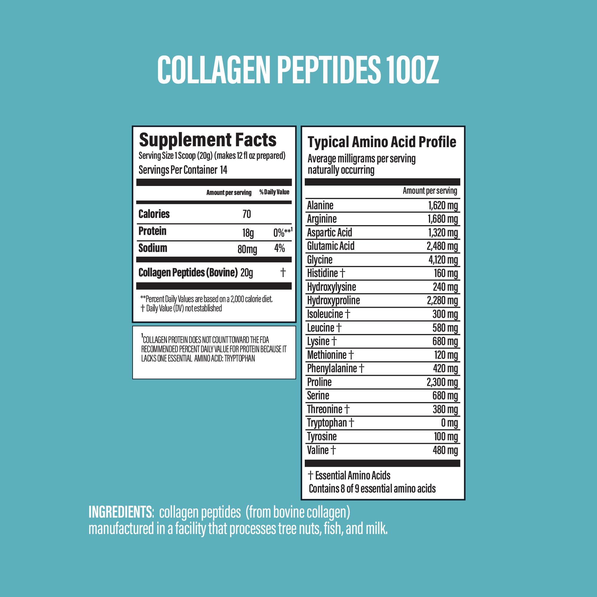 BUBS Naturals collagen peptides stirred into tea for daily nourishment