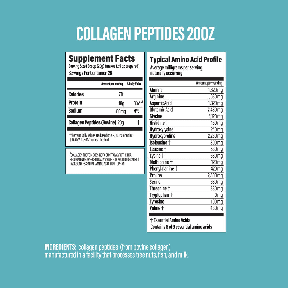 Collagen powder stirred into smoothie supports hair, skin, and joints