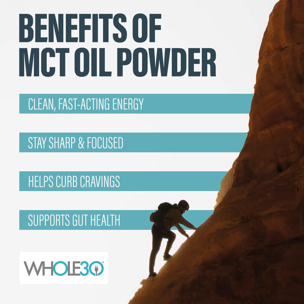 BUBS Naturals MCT Oil Powder in coffee delivering dairy-free creaminess.