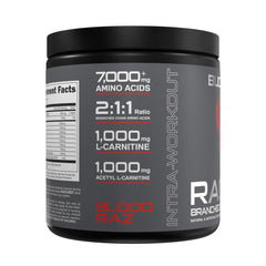 Bucked Up BCAA RACKED ingredients panel, plant-sourced formula emphasis.