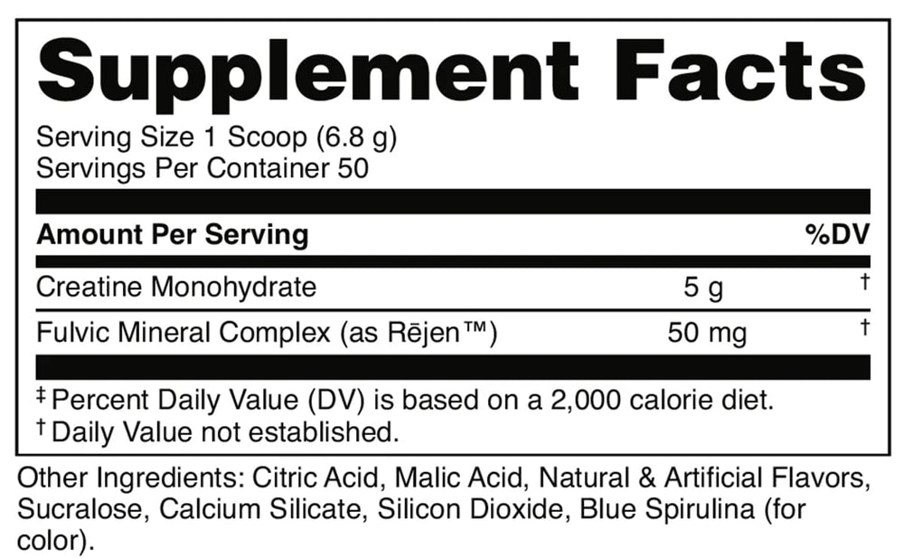 Bucked Up fruit punch creatine bottle highlights versatile flavor options for daily training.