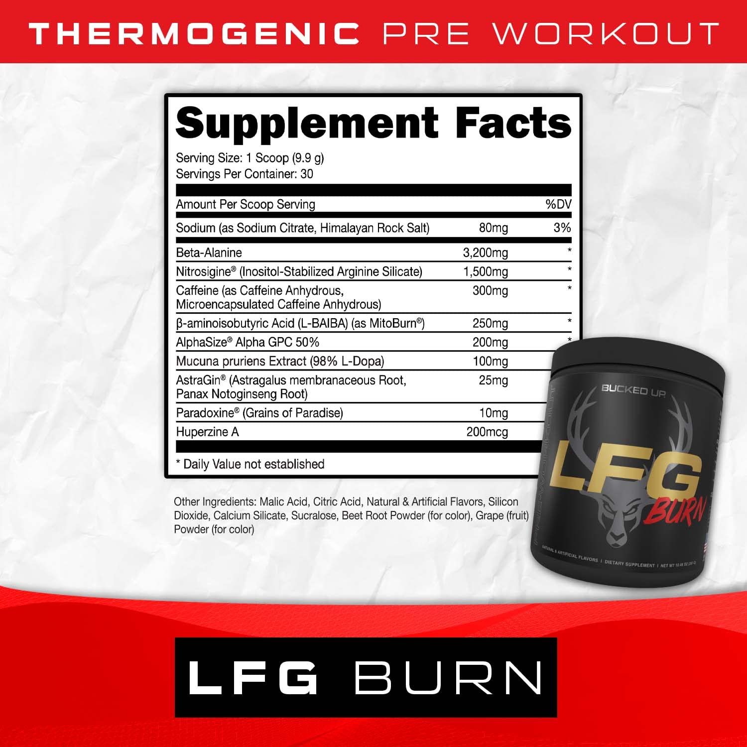 Bucked Up LFG pre-workout scoop for quick pre-workout mix