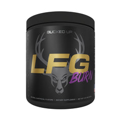Bucked Up LFG pre-workout tub front energizes training with focused intensity