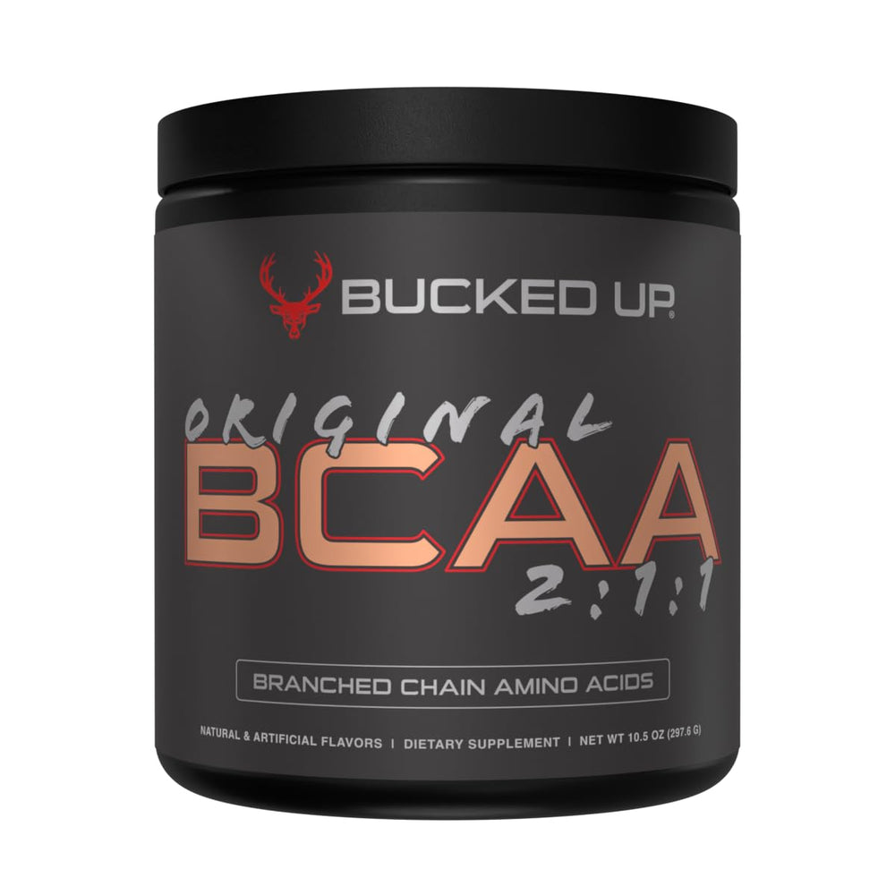 Bucked Up Original BCAA Apple Jacked scoop for precise pre/post workout fueling.