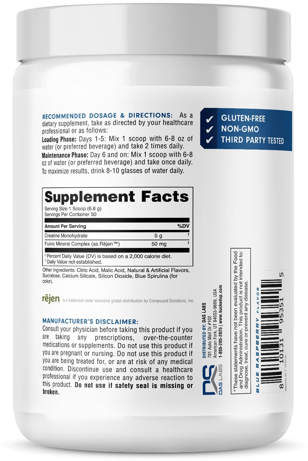 Bucked Up pineapple mango creatine bottle showcases tasty flavor and easy mixing.