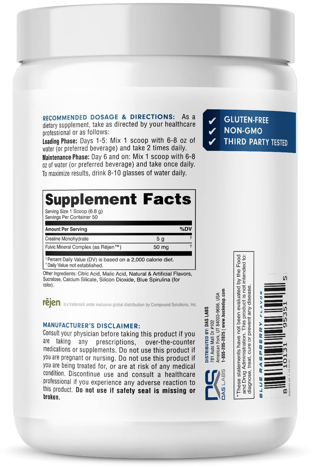 Bucked Up pineapple mango creatine bottle showcases tasty flavor and easy mixing.