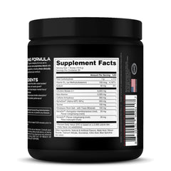 Bucked Up preworkout label detailed image emphasizes transparent formula and no blends.