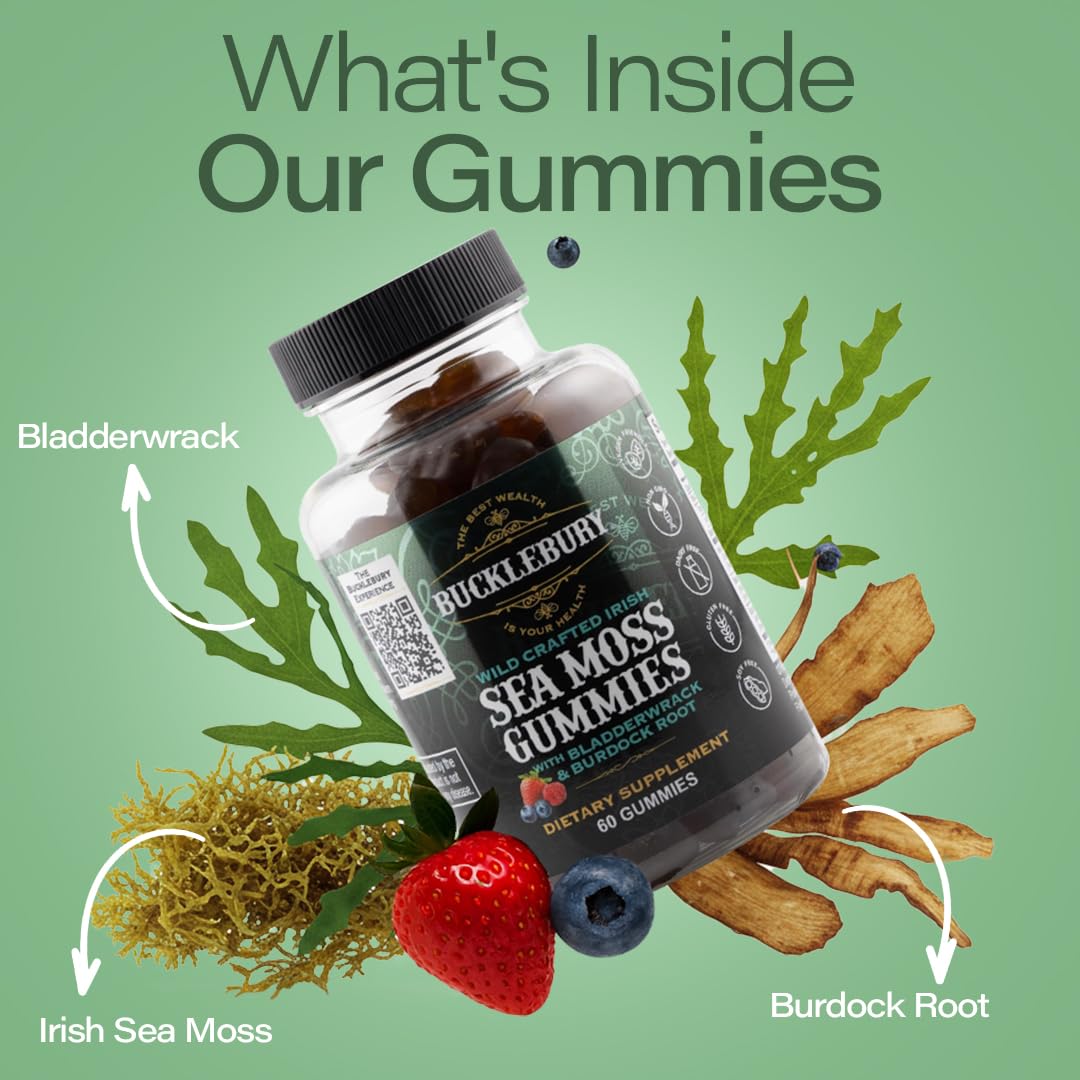 Bucklebury Lifestyle image implying simple use with 60 gummies per bottle