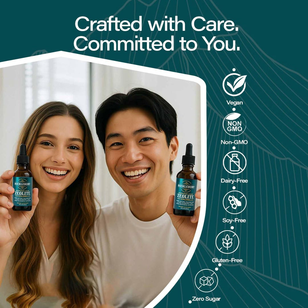 BUCKLEBURY Natural mineral detox scene conveys all-natural formulation.