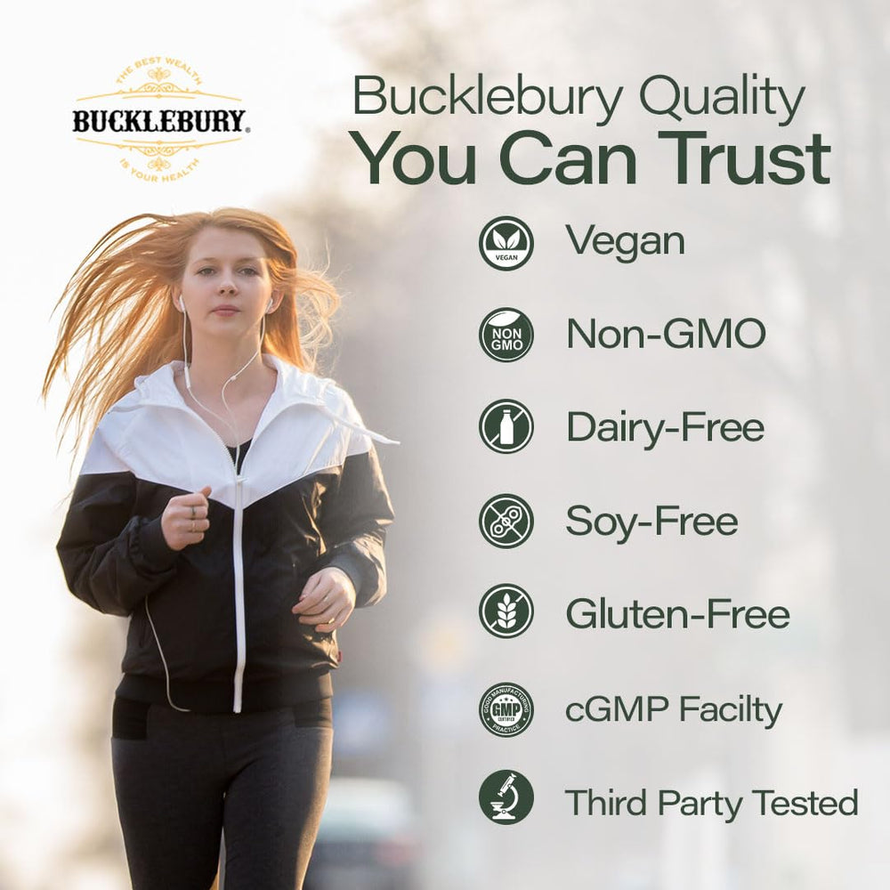 Bucklebury Irish Sea Moss Gummies ingredients list highlighting flavors and minerals